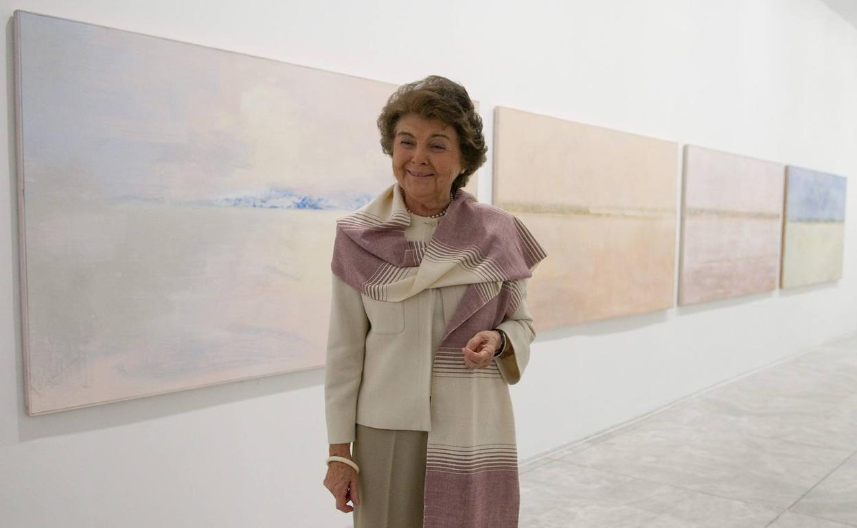 Carmen Laffón, en una de sus exposiciones.