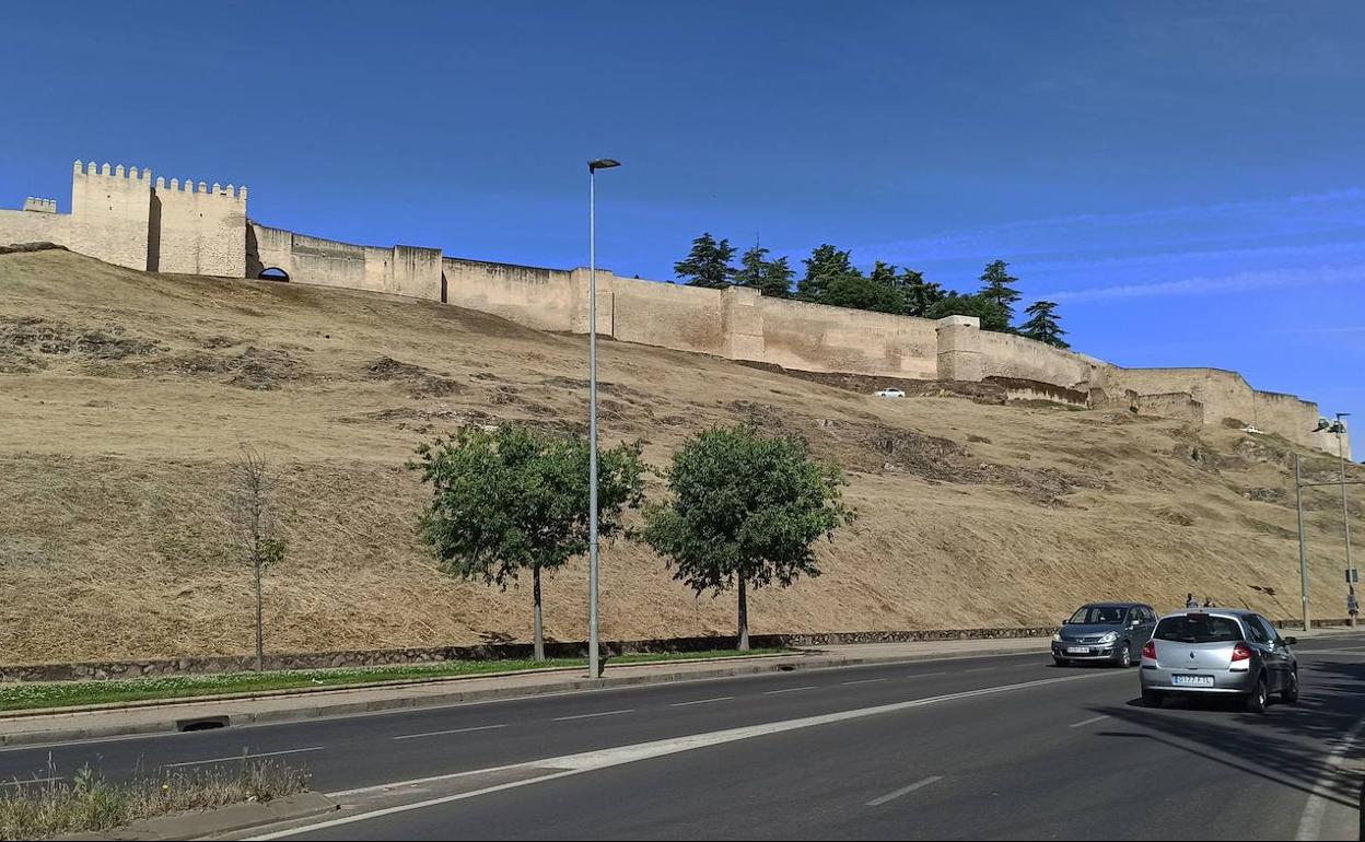 Las laderas de la Alcazaba de Badajoz. 