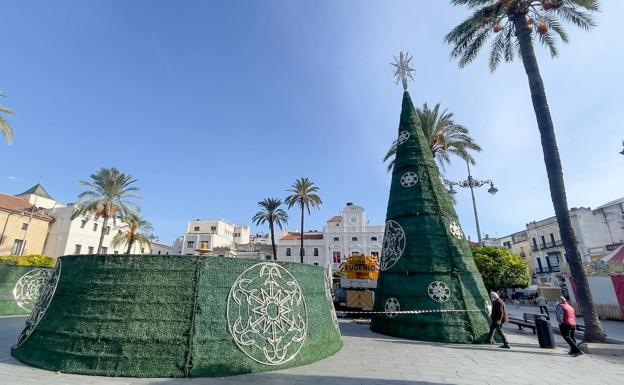 La Plaza de España de Mérida ofrecerá todos los días un espectáculo de luz y sonido durante la Navidad