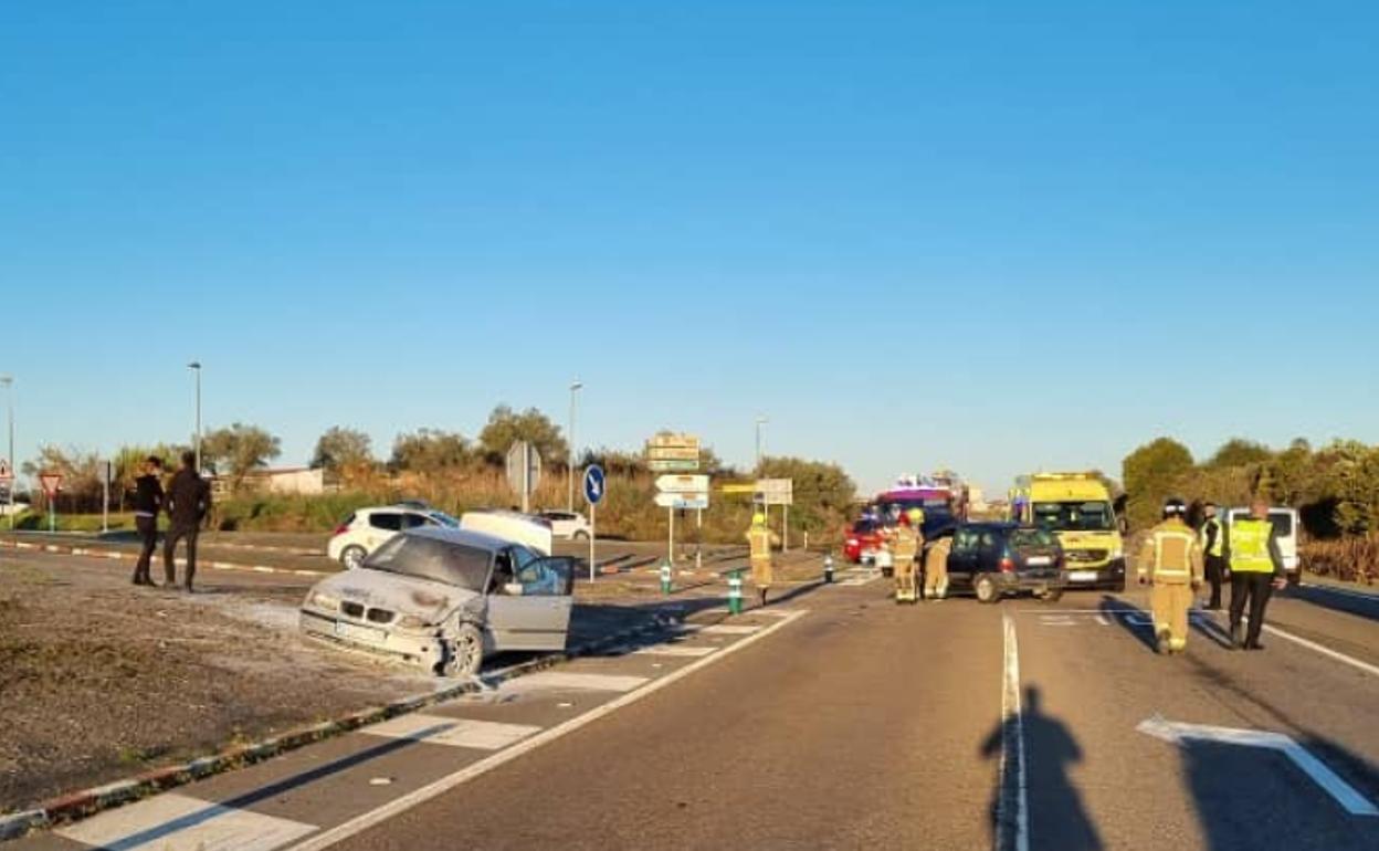 El accidente ha ocurrido en la EX-108.