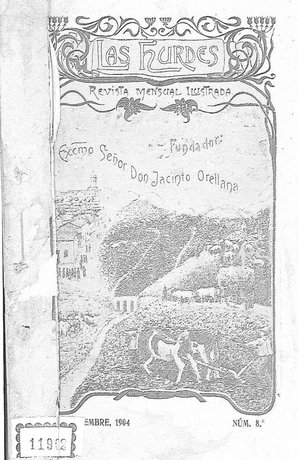 Revista Las Hurdes de 1904. Donada por Rafael Rodríguez-Moñino a la Biblioteca Pública de Cáceres.
