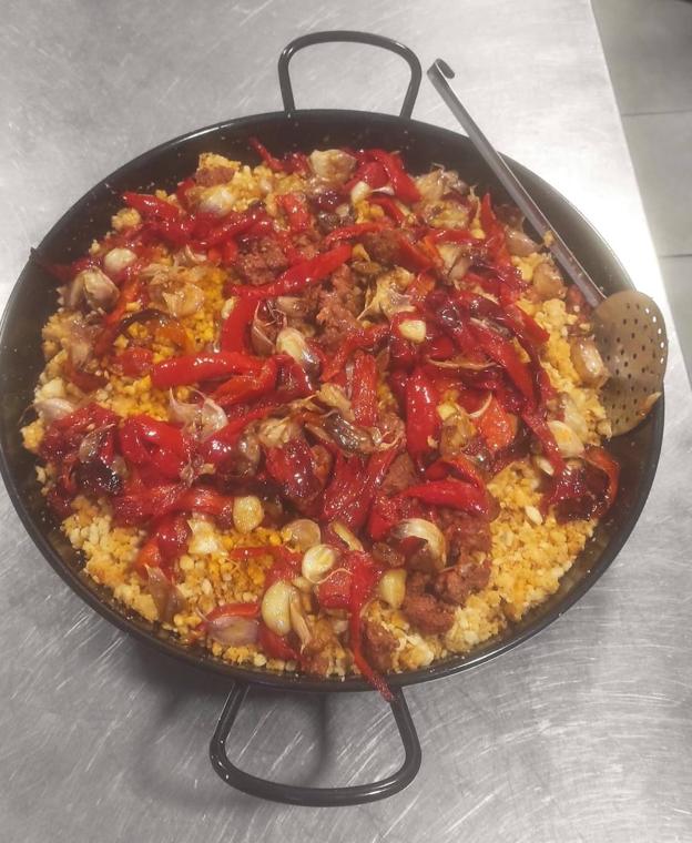 Migas con prueba de chorizo.