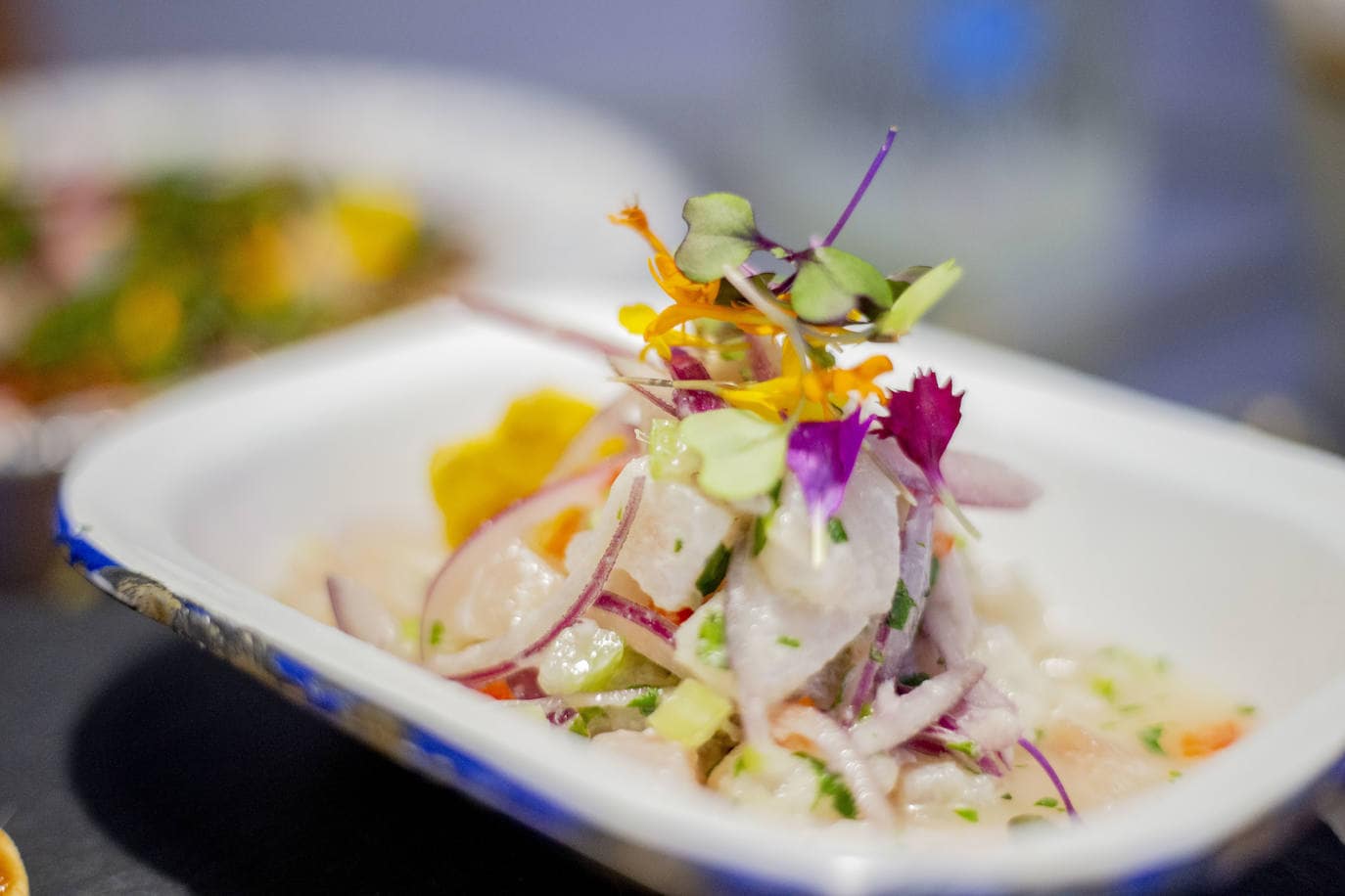 El ceviche de corvina es el plato estrella de Newen.