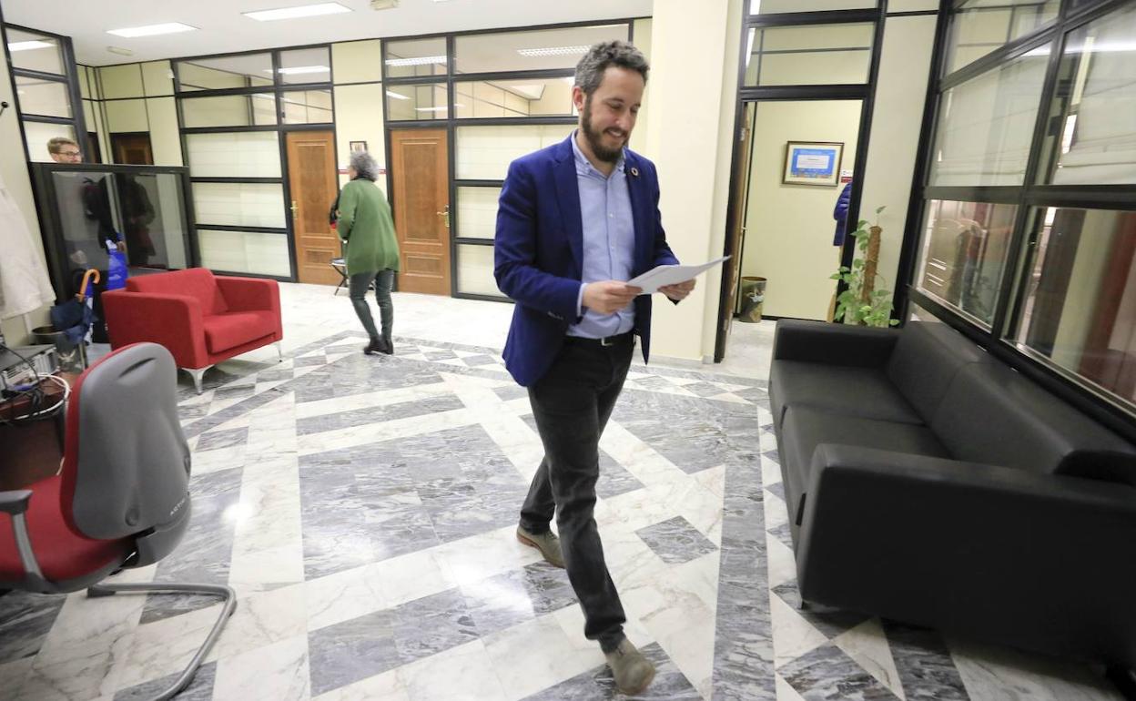 Andrés Licerán, en el Ayuntamiento de Cáceres en una imagen de archivo. 