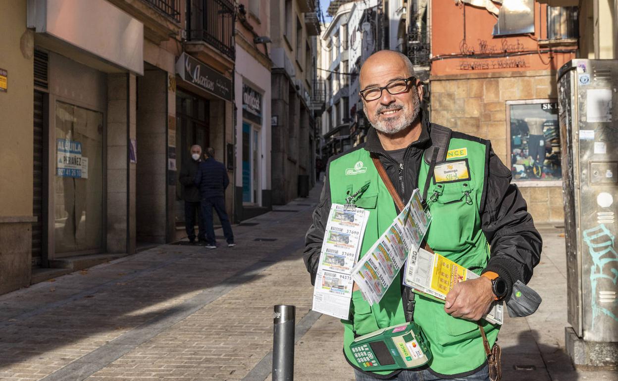 Domingo García Rodríguez, esta mañana en la calle Talavera. 
