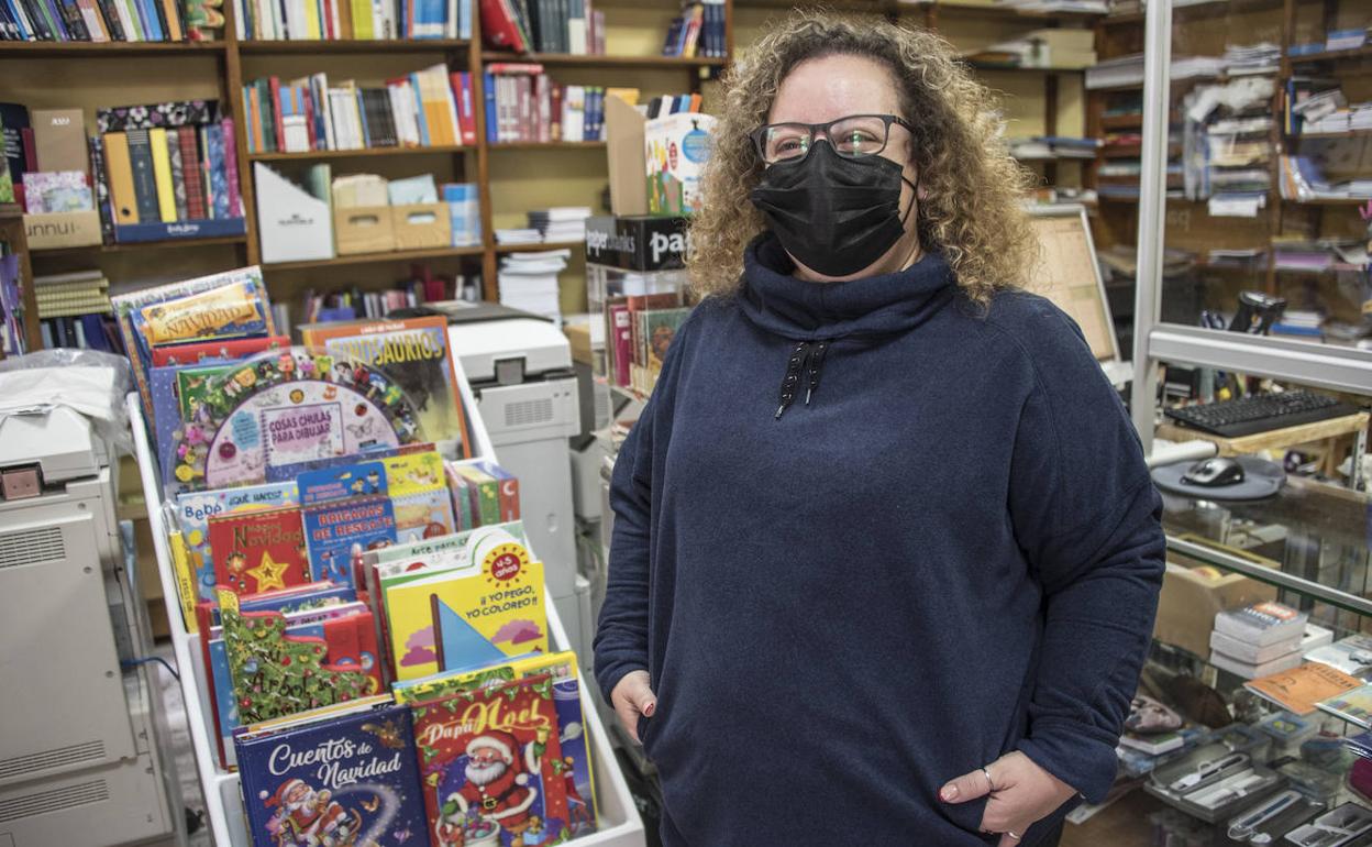 Silvia Moruno en su tienda de Ricardo Carapeto. 