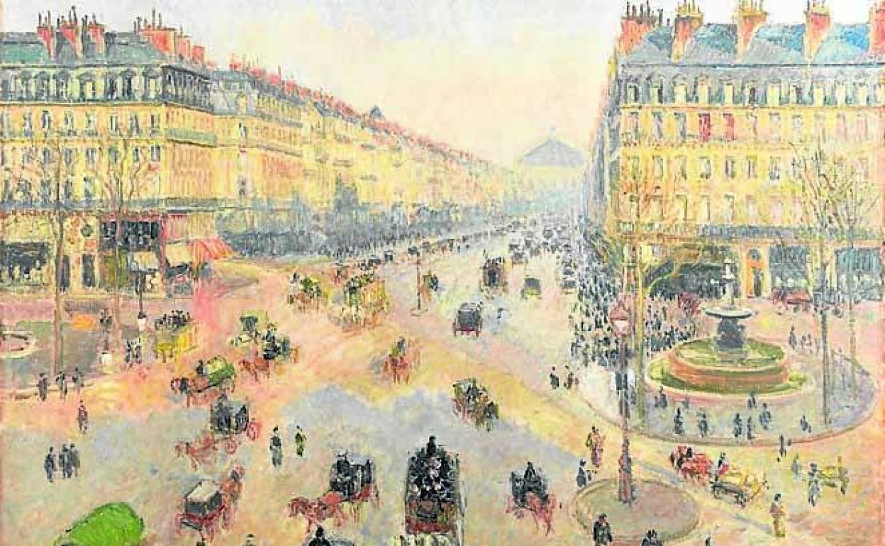 Avenue de l'Opéra', pintado por Pisarro en 1898. 