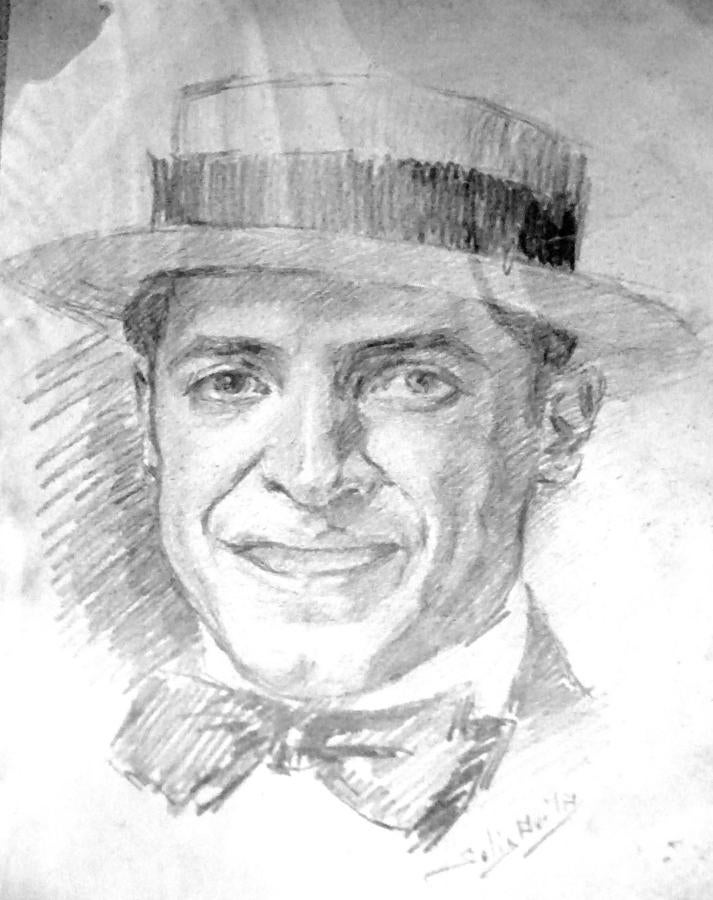 Autorretrato de Antonio Solís Ávila que se encuentra en el Museo Casa Pedrilla.