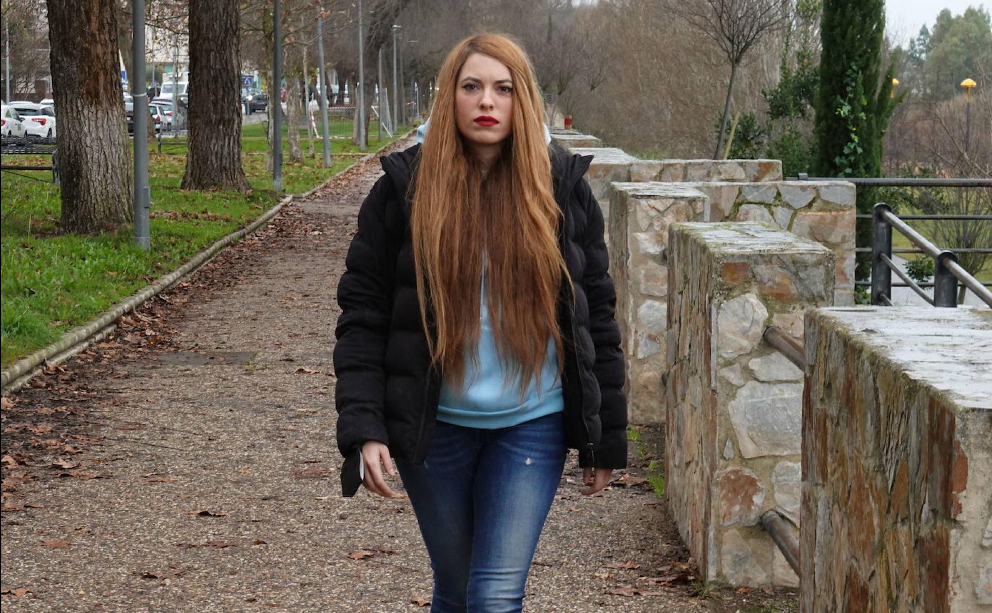 Laura Sagardoy Pagador, en el Paseo Fluvial. 