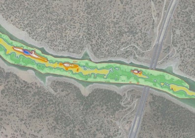 Imagen secundaria 1 - Imágenes del desarrollo de los trabajos que realizan sobre el terreno los técnicos y que han sido difundidas por la consultora de ingeniería que ejecuta el proyecto. 