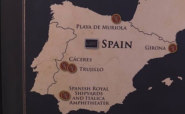 Cáceres y Trujillo, en el mapa de localizaciones de Desembarco del Rey. 
