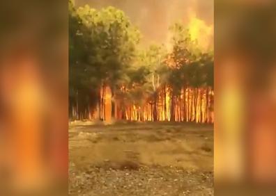 Imagen secundaria 1 - La columan de humo era visible desde cualquier punto del pueblo. 