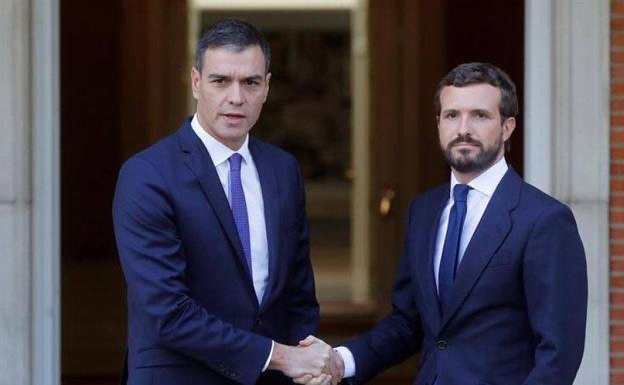 Pedro Sánchez y Pablo Casado. 