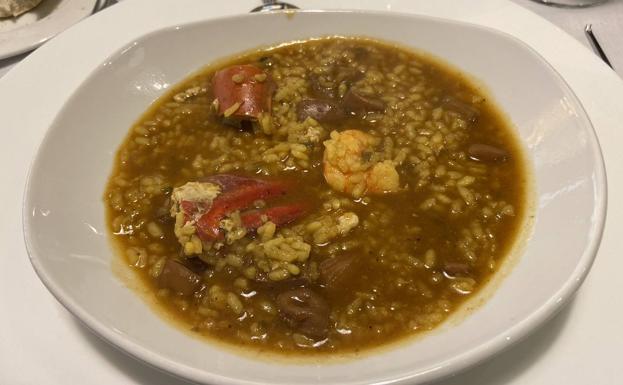 El arroz con bogavante de Homarus es todo un clásico y se sirve para una sola persona.