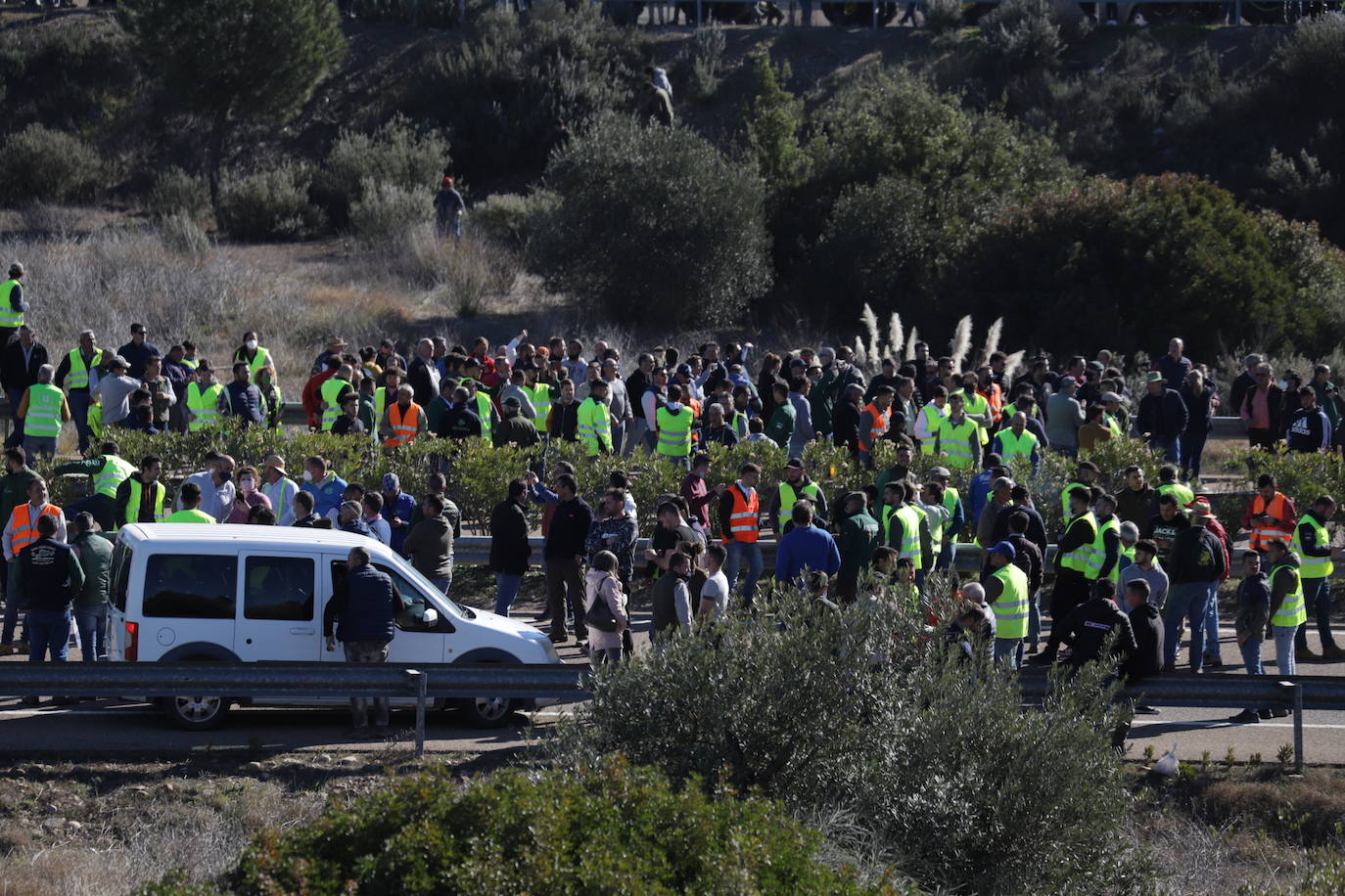 Fotos: Protesta de los agricultores en Miajadas