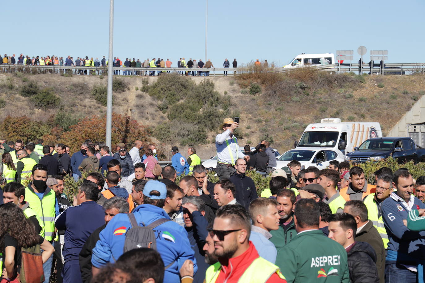 Fotos: Protesta de los agricultores en Miajadas