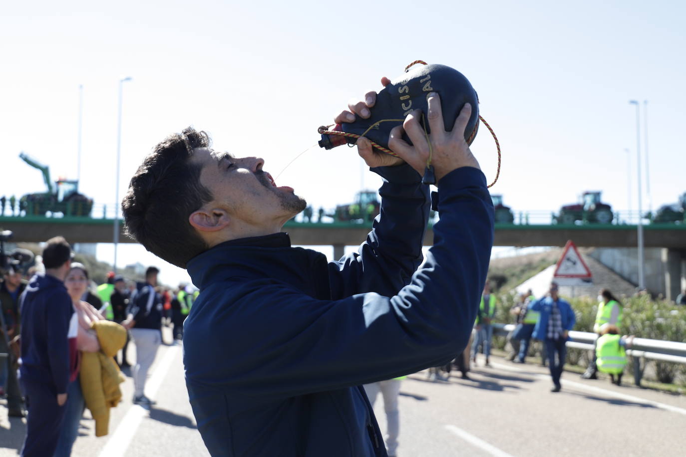 Fotos: Protesta de los agricultores en Miajadas