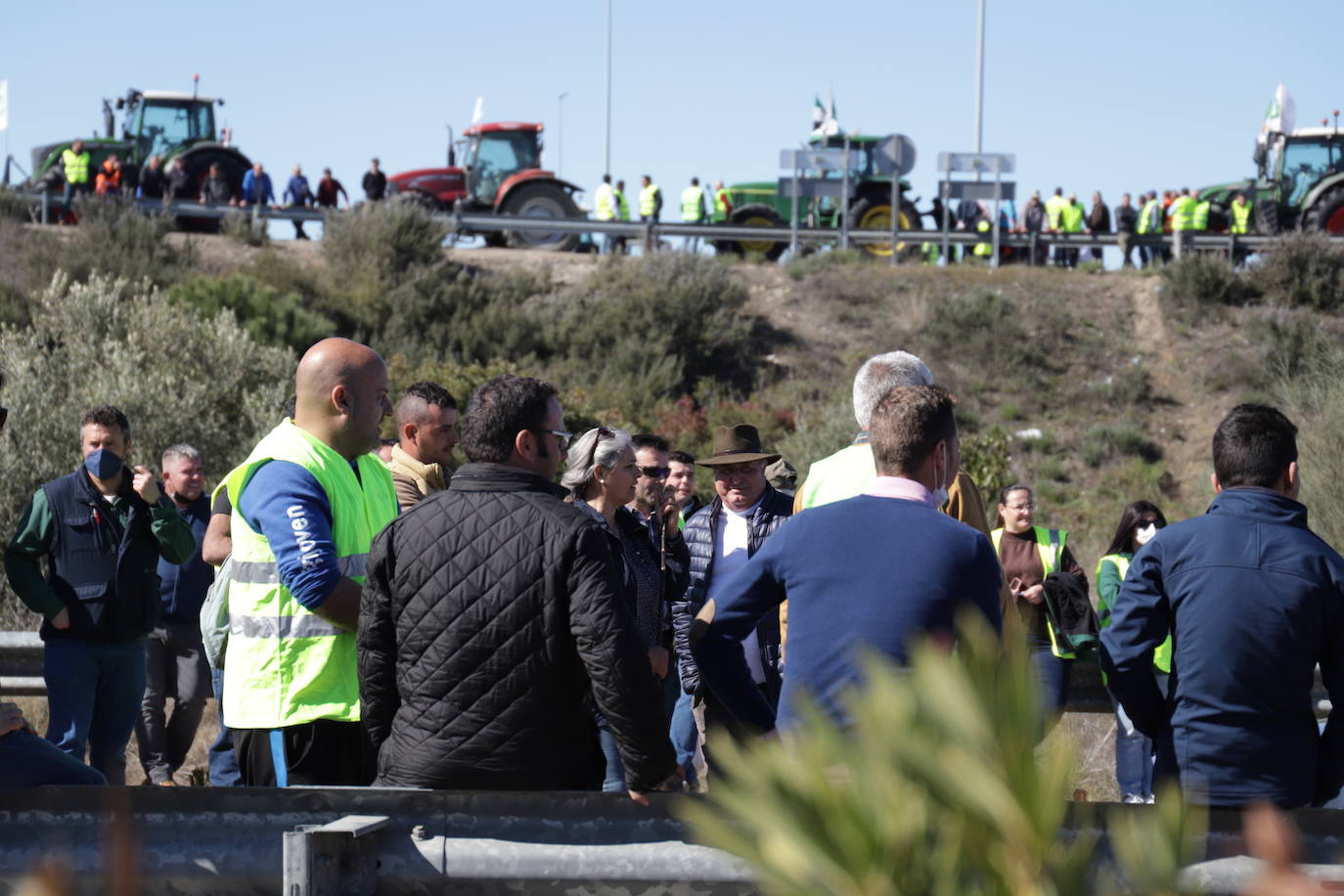 Fotos: Protesta de los agricultores en Miajadas