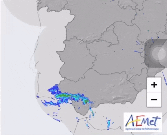 Imágenes del radar de la Aemet en la región.