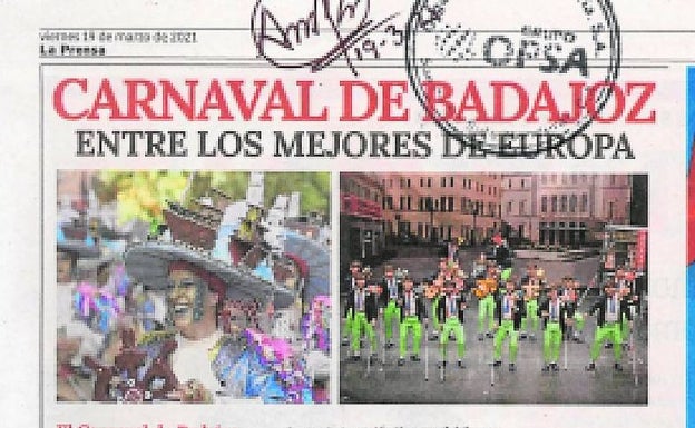 Artículo sobre el Carnaval de Badajoz publicado en Honduras.