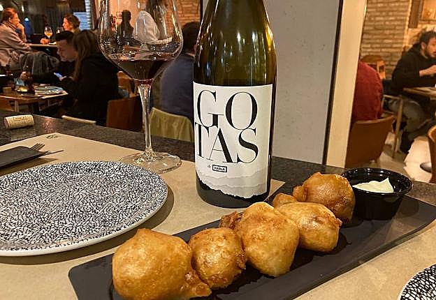 Tacos de bacalao en tempura.