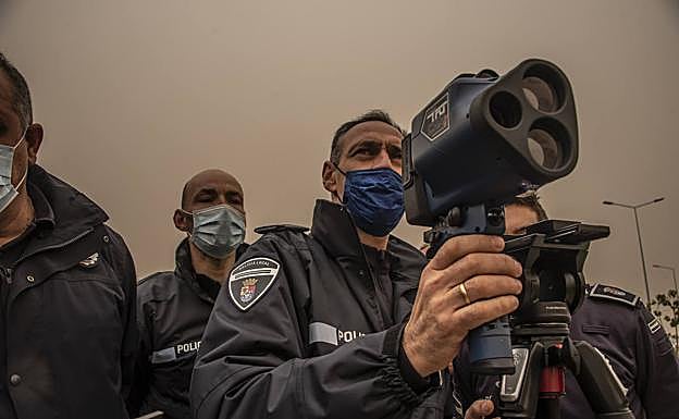 Prácticas este martes en la avenida de Elvas de Badajoz con los nuevos radares 