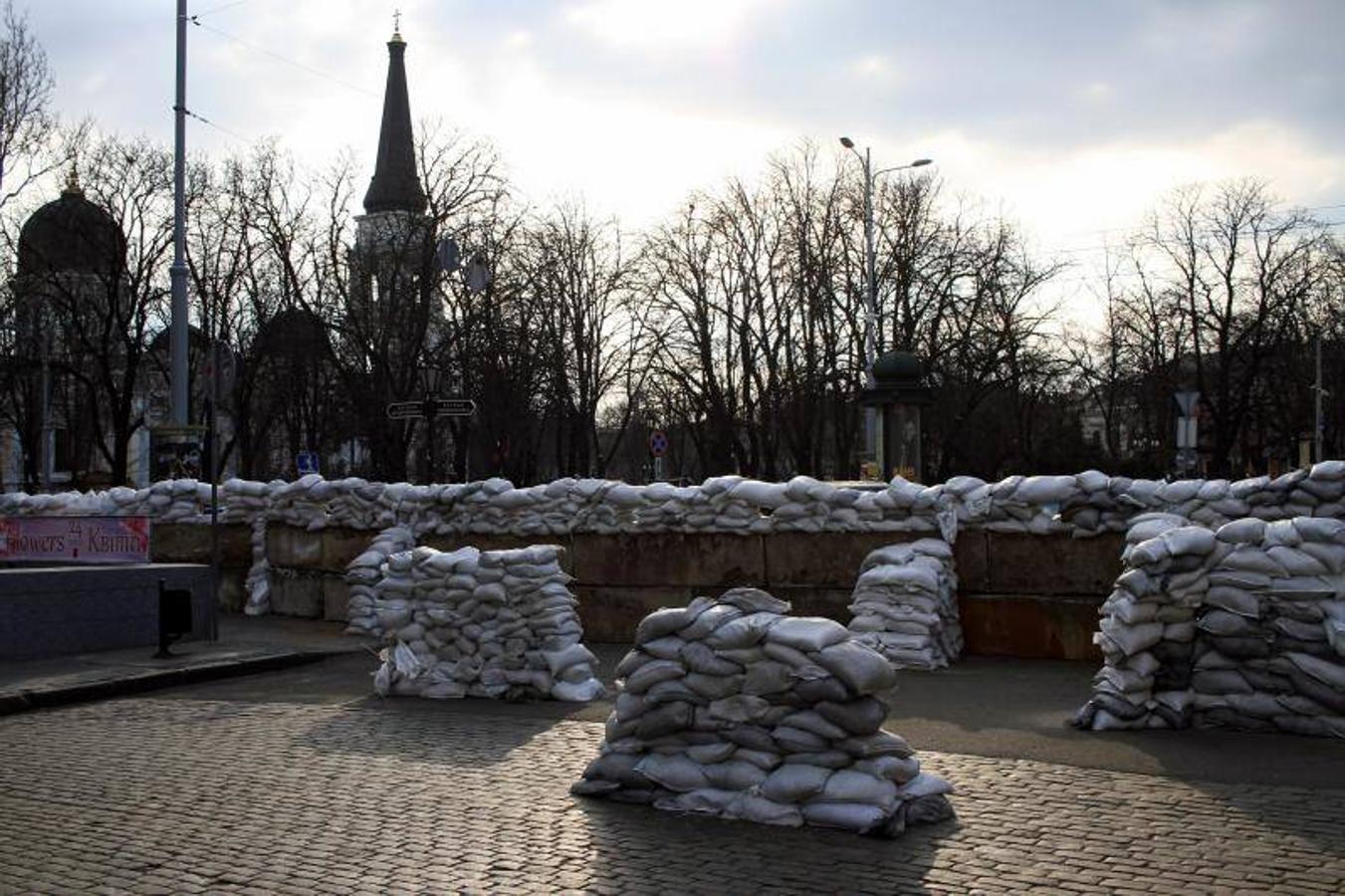 Barricadas en Odesa, Kiev.