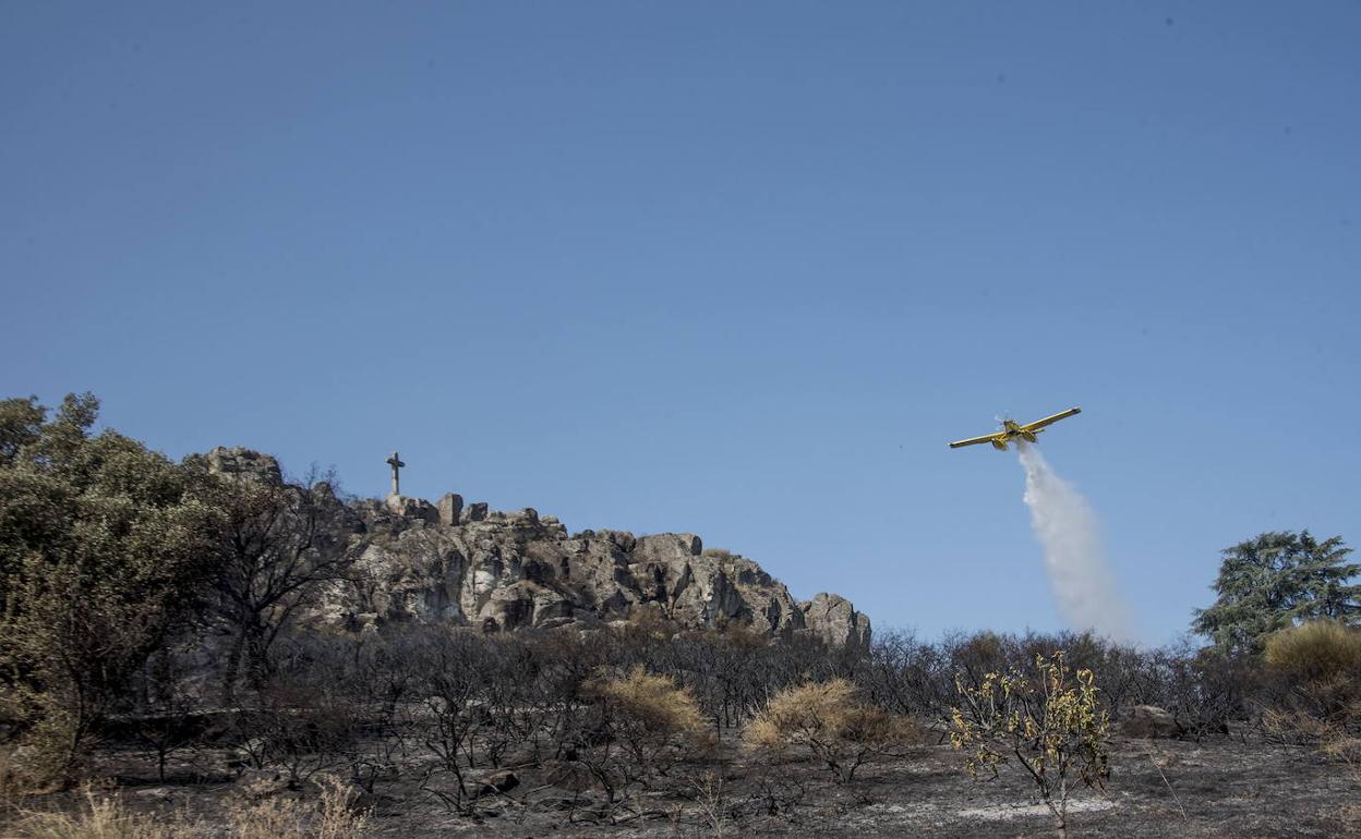 Imagen del incendio localilzado en Alburquerque en julio del año pasado.