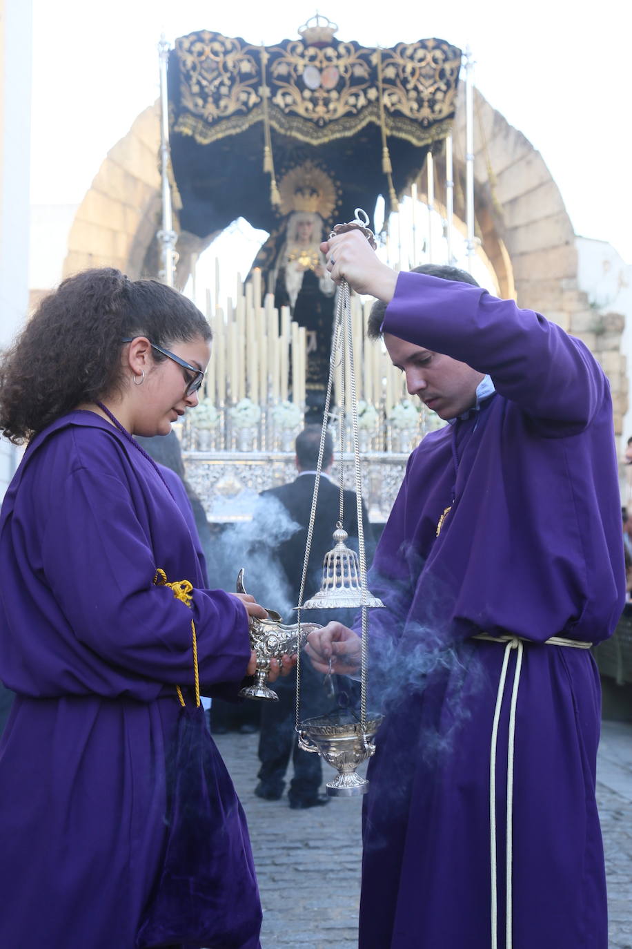 Virgen Dolorosa, en la procesión del Santo Entierro. 