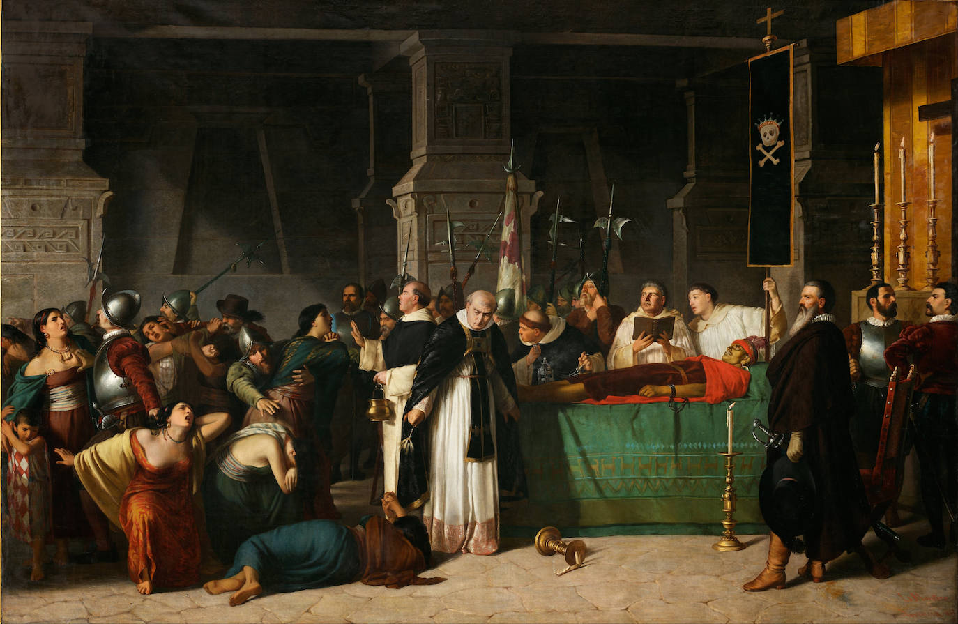 Funerales de Atahualpa, cuadro de Luis Montero pintado en 1867