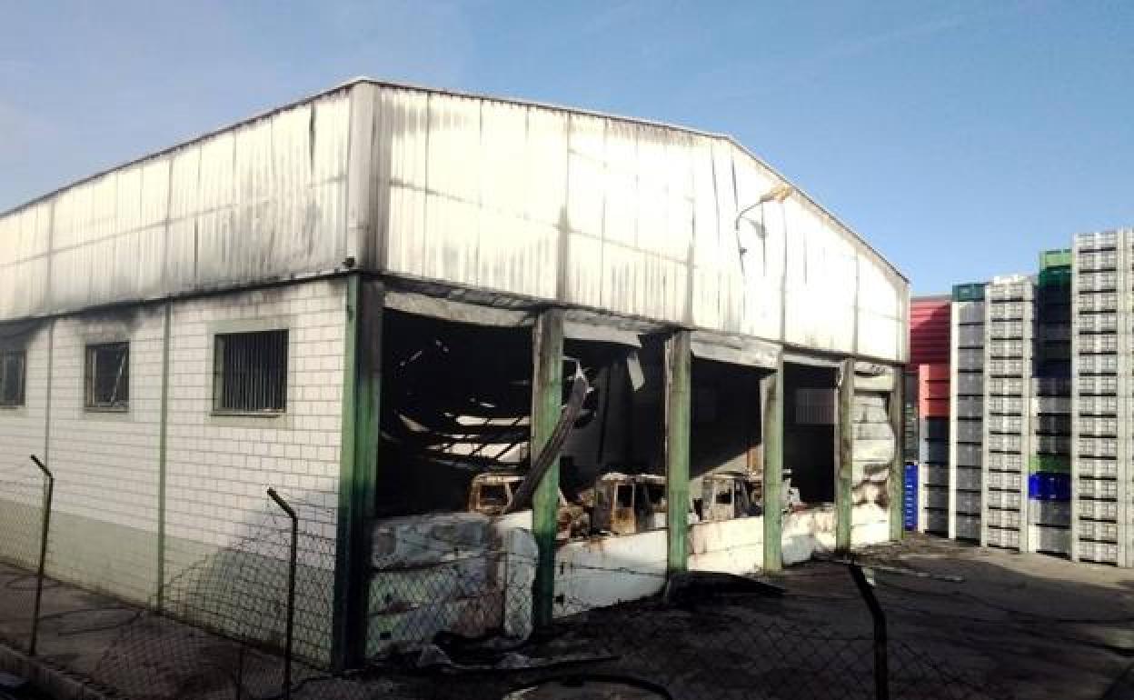 Estado de la nave una vez sofocado el incendio. 