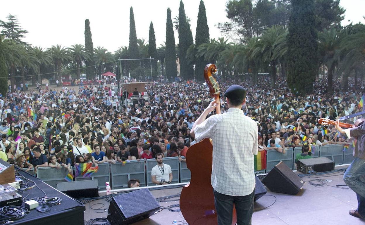 Imagen de archivo de un concierto de Los Palomos en la Alcazaba. 