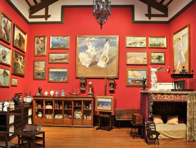 Interior del Museo Sorolla en el que hay piezas relacionadas con Extremadura.