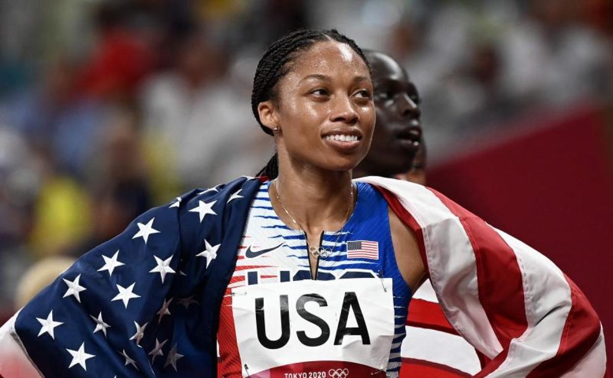 La atleta norteamericana Allyson Felix. 