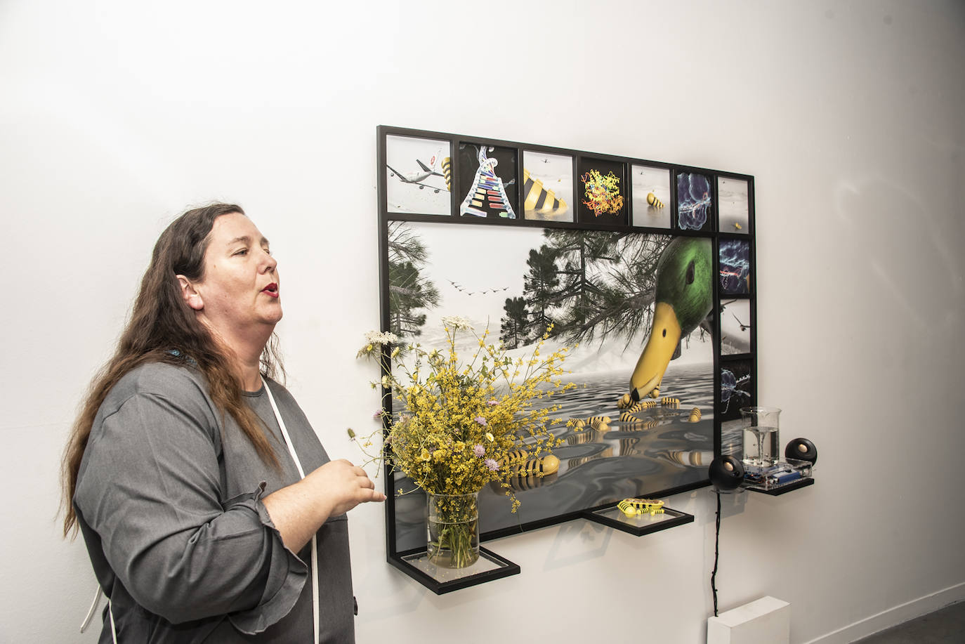 Marta de Menezes en su muestra.
