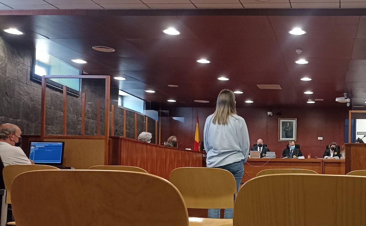 La enfermera el martes ante los magistrados de la Audiencia. 
