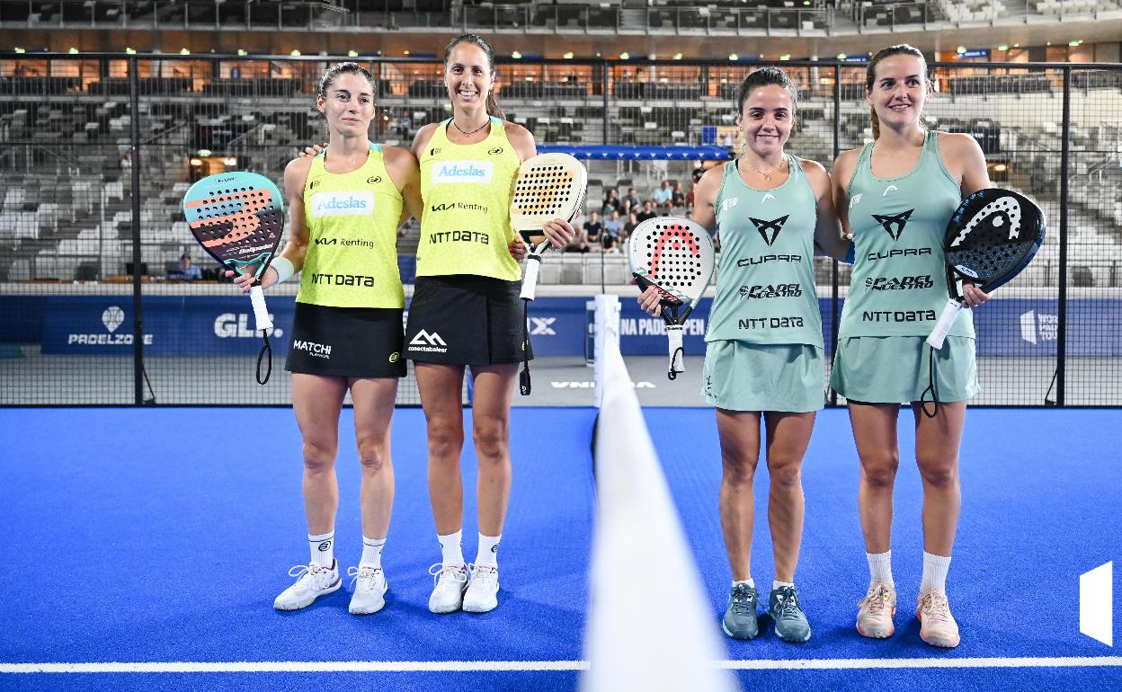 La pareja número uno (Triay-Salazar) y la número 2 (Paula-Ari), en la final de Viena. 