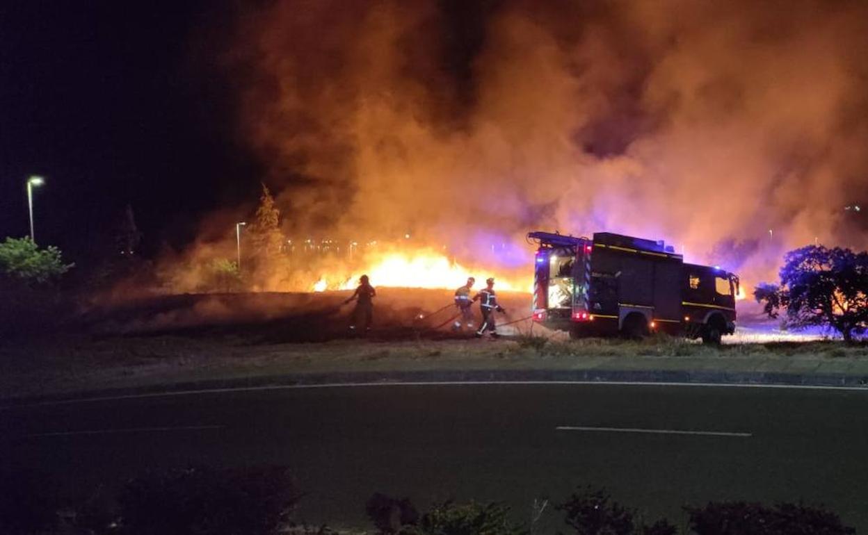 Incendio en la zona de los Castellanos 