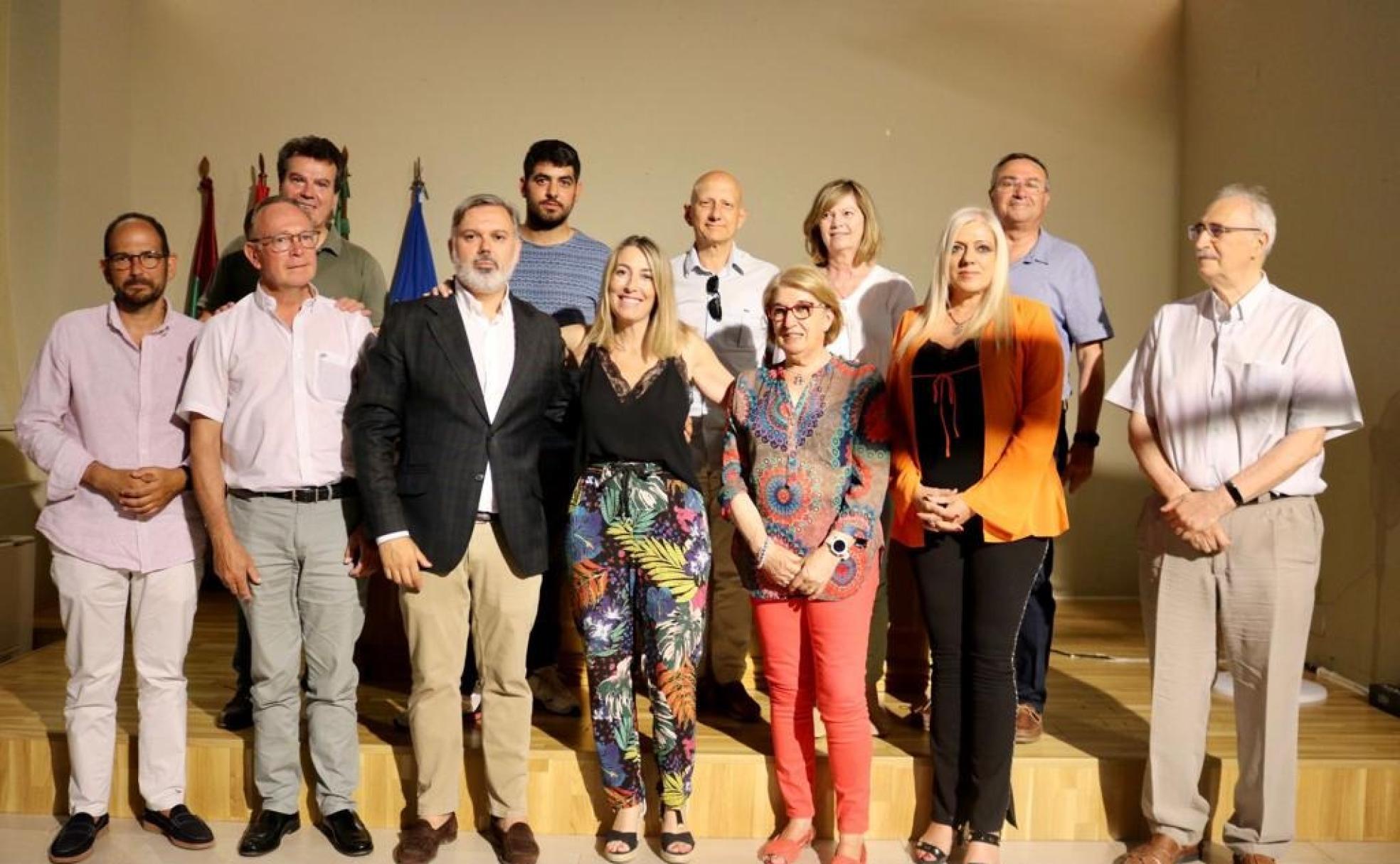 Fernando Pizarro y María Guardiola, en su primer encuentro público en Plasencia. 