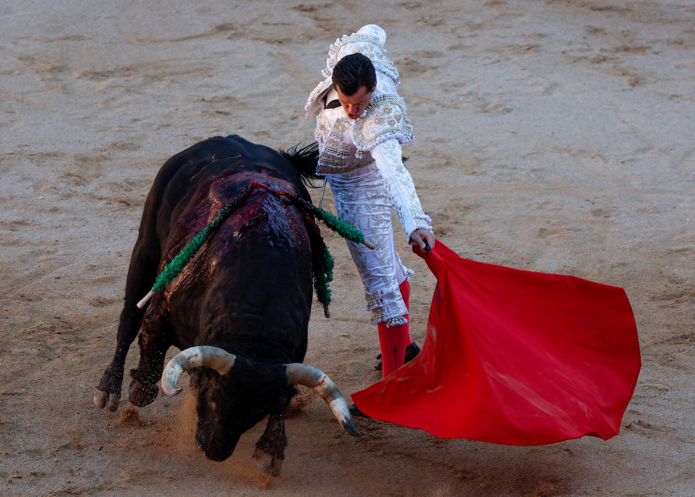 Daniel Luque en la fiesta de los San Fermines