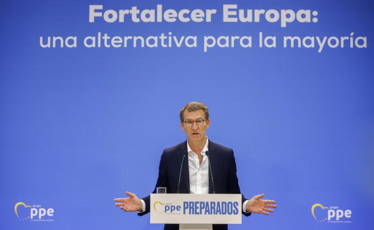 El presidente del PP, Alberto Núñez Feijóo. 