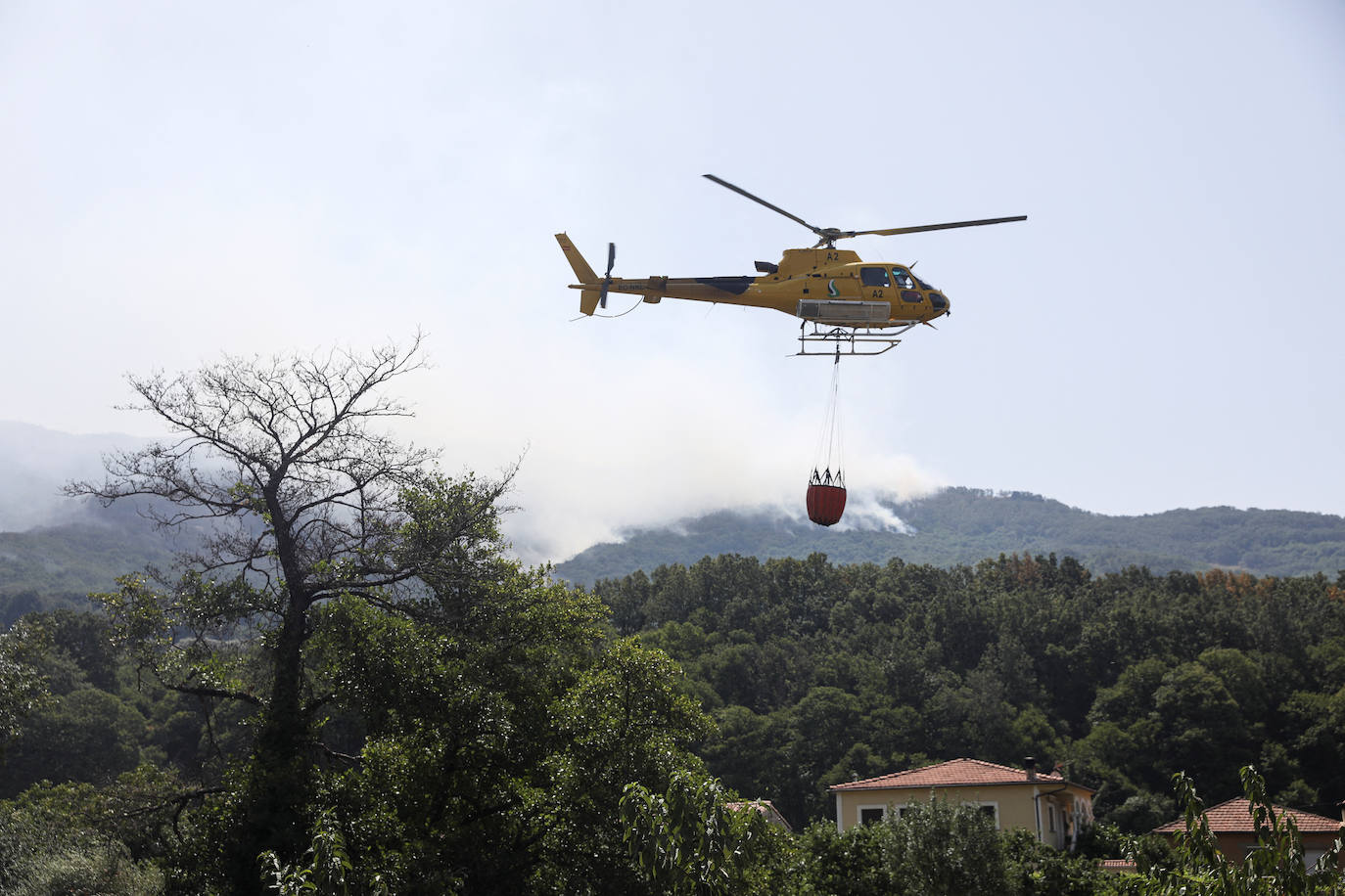 Fotos: Las imágenes del incendio en el Jerte este domingo