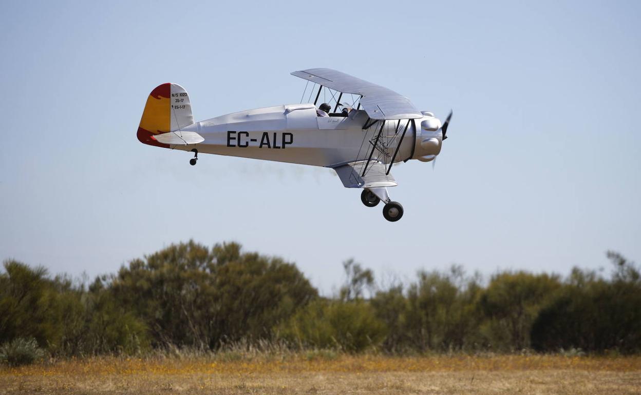 Una aeronave participante en el Bellota Jet que se celebra cada año en la Cervera.