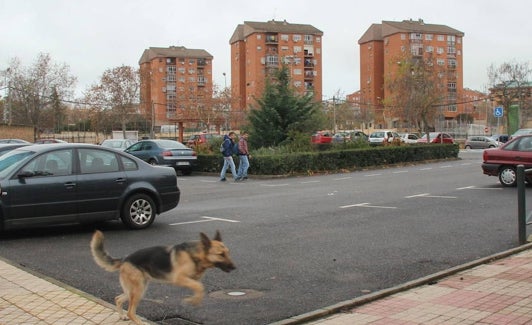 Área de aparcamiento de las 232 viviendas de la avenida de la Bondad con 100 plazas. 