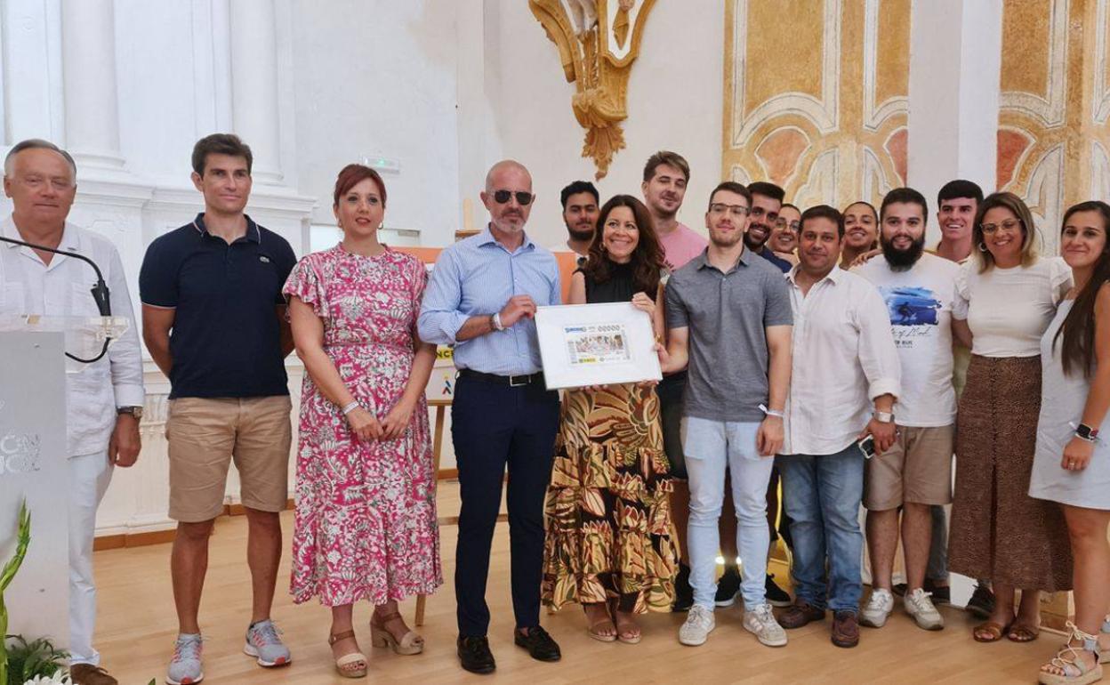 Presentación del cupón de la ONCE en la iglesia de los Jesuítas 