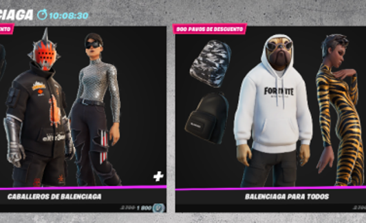 Colaboración del diseñador Balenciaga con el videojuego 'Fortnite'.