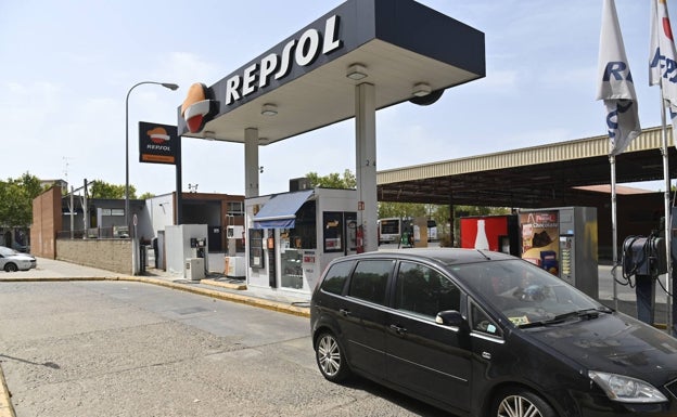 La gasolinera de la estación de autobuses de Badajoz. 