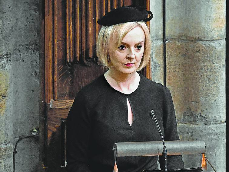 La primera ministra, Lizz Truss.