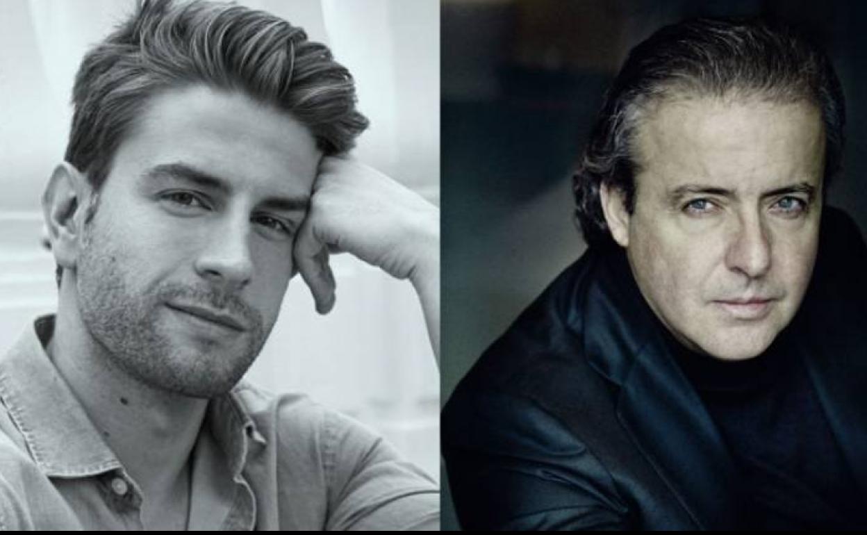 El director Juanjo Mena y el pianista Mario Marzo. 