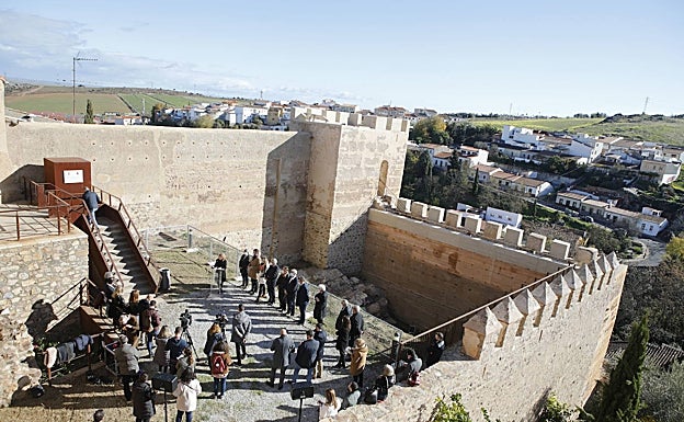 Baluarte de la Torre de los Pozos , que ha sido rehabilitado en la primera fase de la obra de la muralla. 
